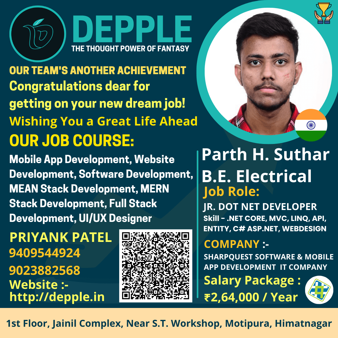 DEPPLE - PARTH H. SUTHAR JOB PLACEMENT POST