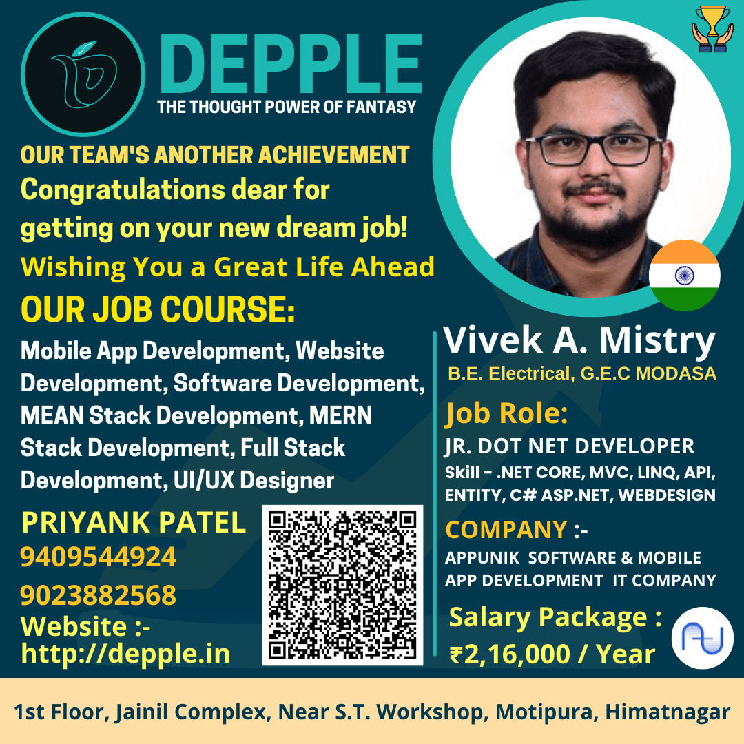 DEPPLE - VIVEK A. MISTRY JOB PLACEMENT POST