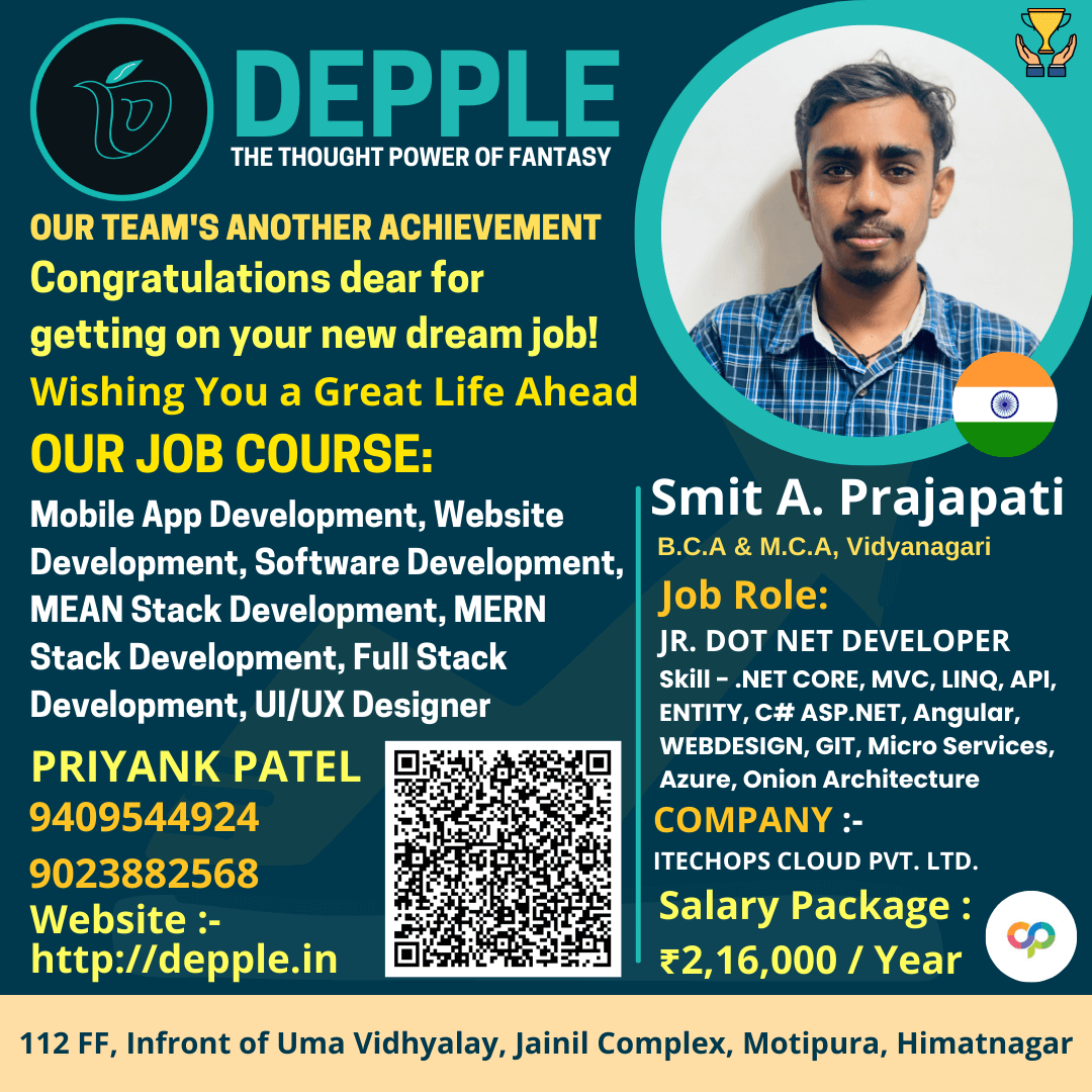 DEPPLE - SMIT A. PRAJAPATI JOB PLACEMENT POST