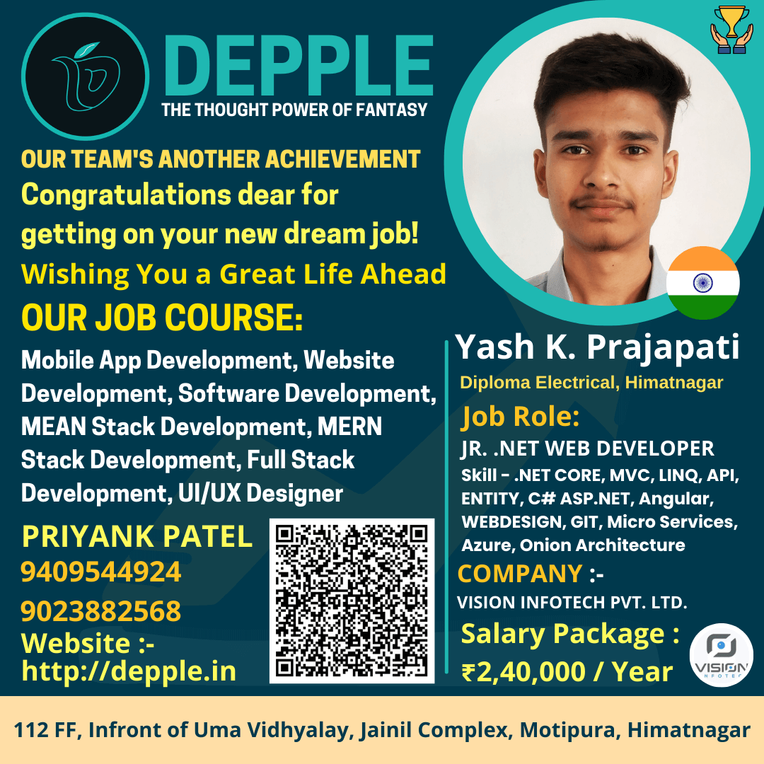 DEPPLE - YASH K. PRAJAPATI - DEPPLE JOB PLACEMENT POST