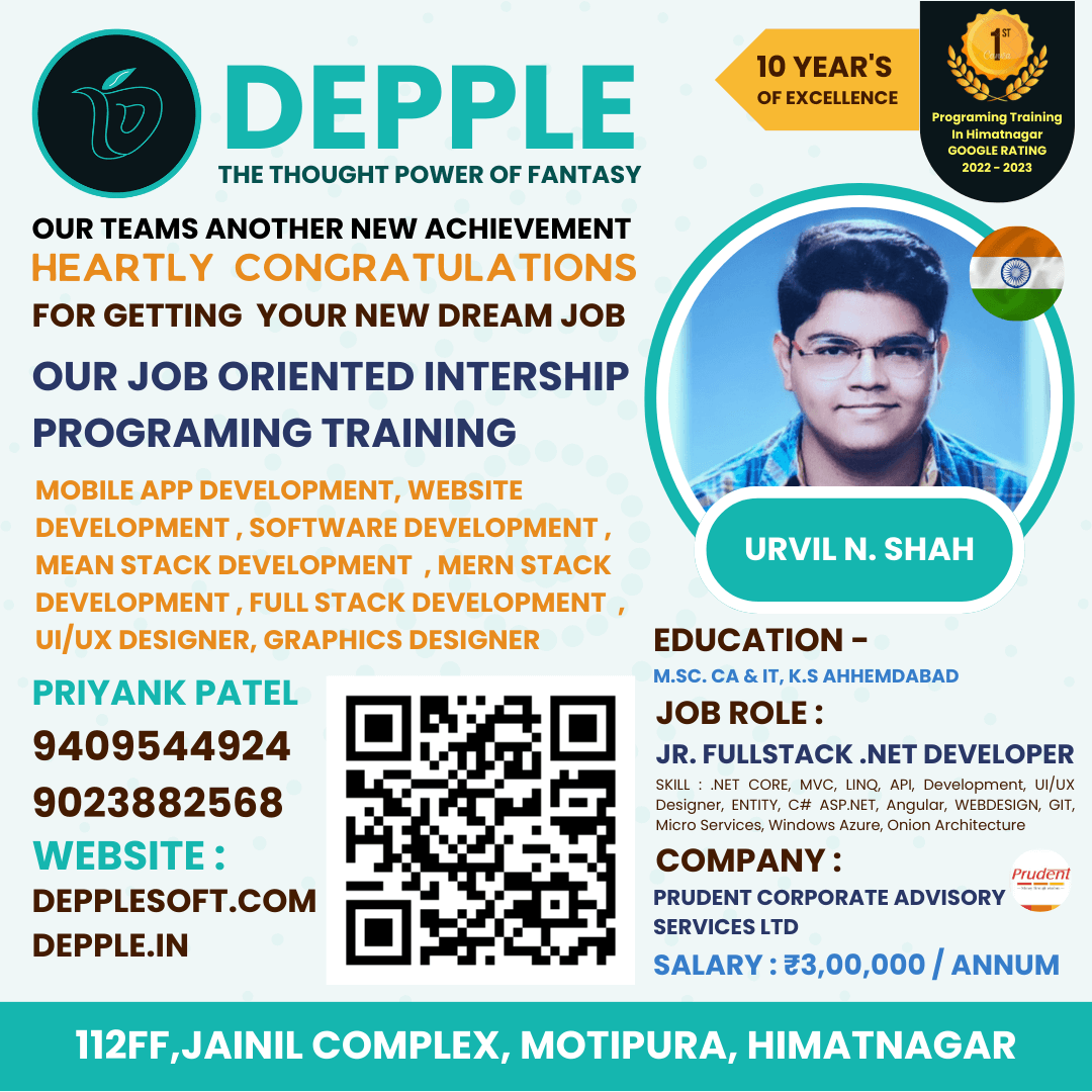 DEPPLE - URVIL N. SHAH - DEPPLE JOB PLACEMENT POST