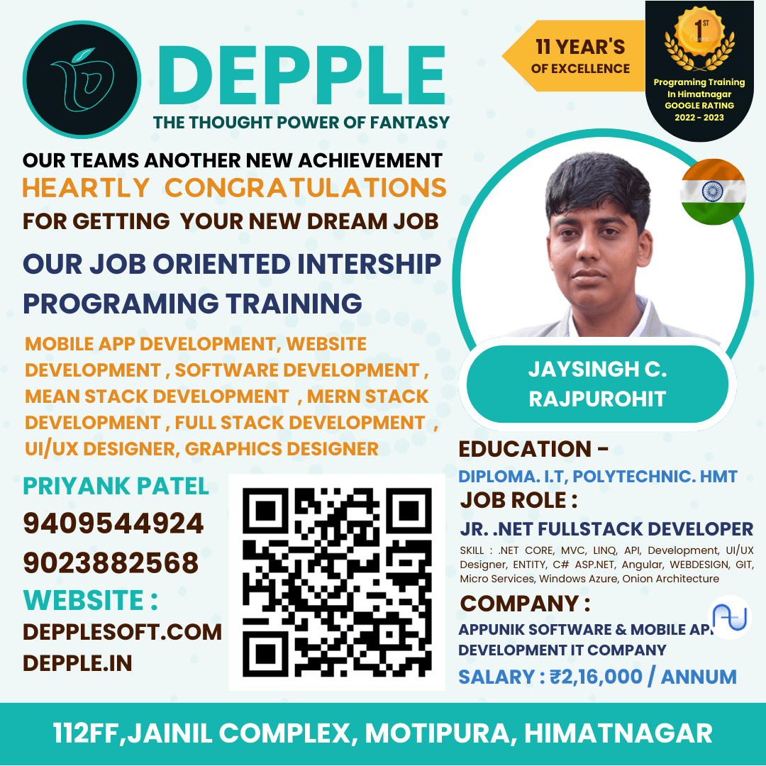 DEPPLE - JAYSING C. RAJPUROHIT - DEPPLE JOB PLACEMENT POST