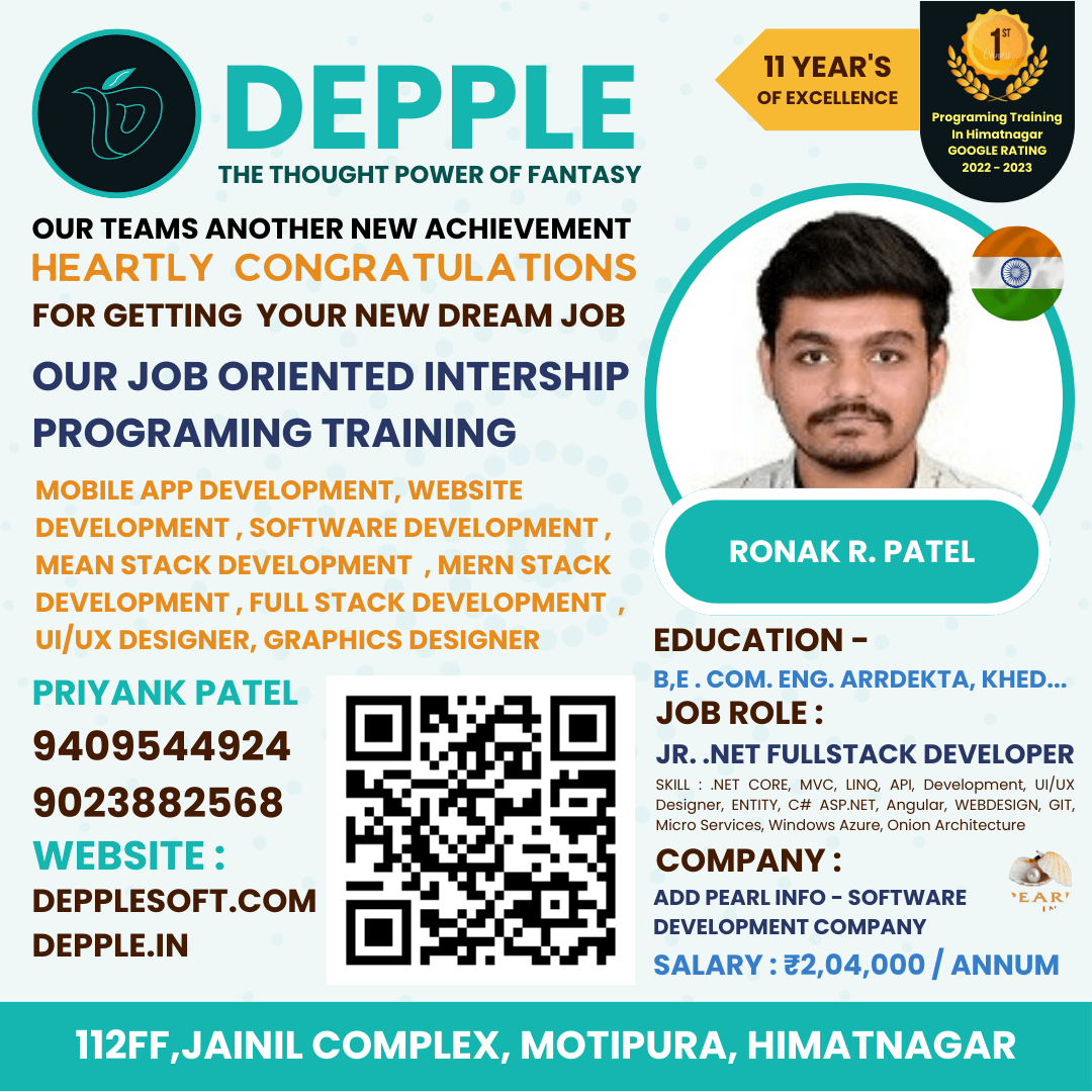 DEPPLE - RONAK R. PATEL - DEPPLE JOB PLACEMENT POST